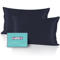 Navy Blue Silk Pillowcases (Set of 2)
