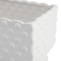 White Hobnail Ceramic Planter