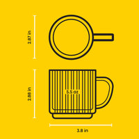 Fluted Double Wall Mugs (Set of 2)