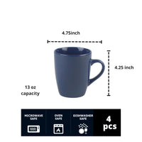 Cobalt Stoneware Mugs (Set of 4)