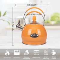 Orange Whistling Tea Kettle