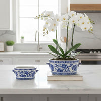 Blue and White Cachepot Vase