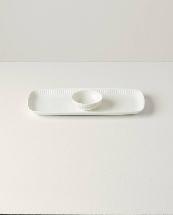 White Tray & Bowl Set