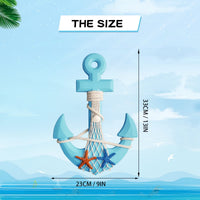 Ship Wheel & Anchor Decor (Set of 2)