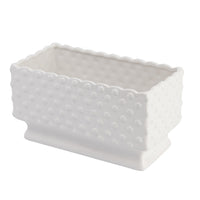 White Hobnail Ceramic Planter