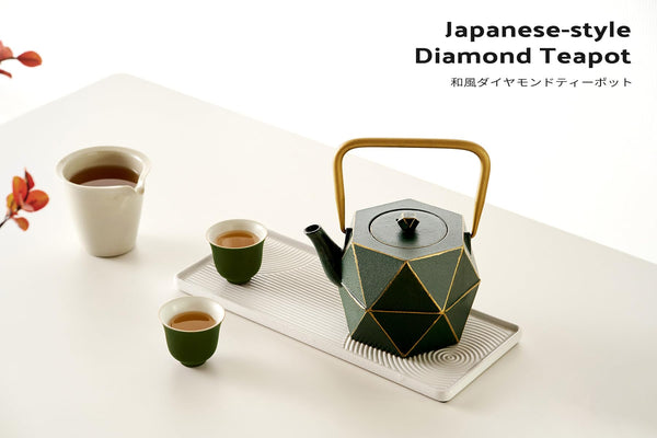 Green Cast Iron Teapot