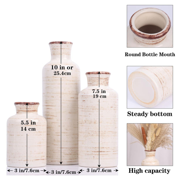 Beige Ceramic Flower Vase