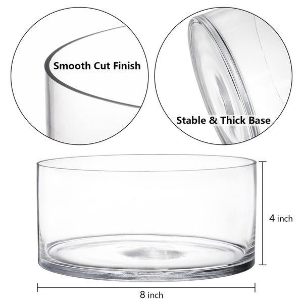 Clear Glass Candle Cylinder