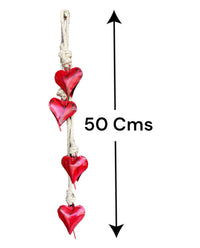 Red Metal Heart Bells