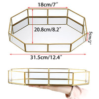 Gold Mirrored Vanity Tray