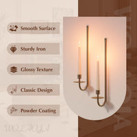 Brass Wall Candle Sconces (Set of 2)