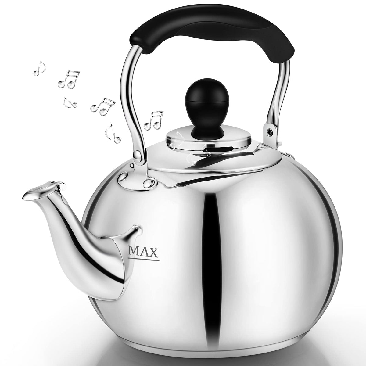 Polished Steel Tea Kettle