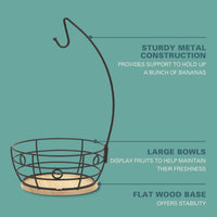 Black Fruit Basket with Hanger