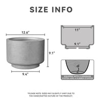 Gray Concrete Pedestal Planter