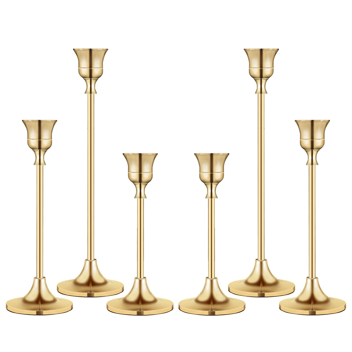 Gold Brass Candlestick Holder