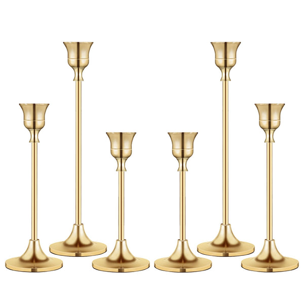 Gold Brass Candlestick Holder