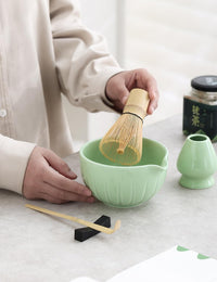 Green Matcha Bowl & Whisk