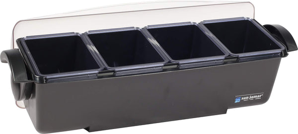 Black Garnish Tray with Dome