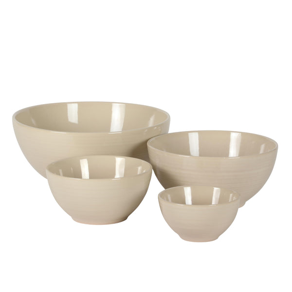 Gray Stoneware Nesting Bowls (Set of 4)