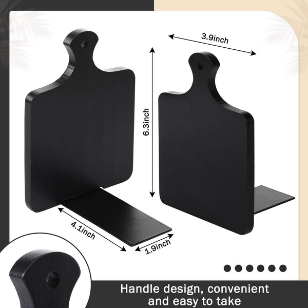 Black Wood Bookends