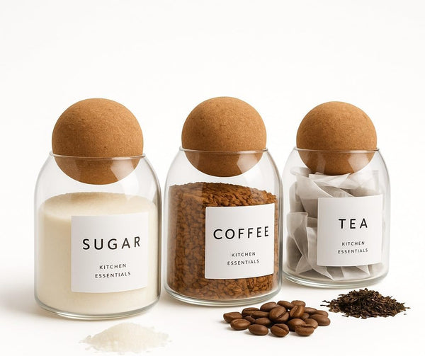 Cork-Top Canister Set (Set of 3)