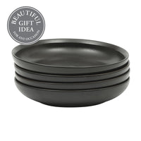 Black Glaze Pasta Bowls (Set of 4)