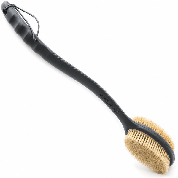 Gray Long-Handle Body Brush