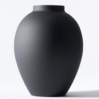 Black Ovoid Flower Vase