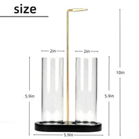 Black Glass Incense Holder