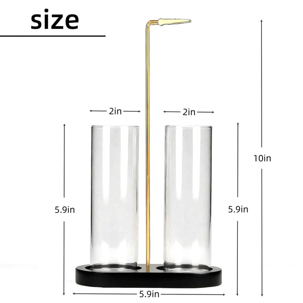 Black Glass Incense Holder