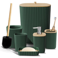 Hunter Green Bathroom Accessories (Set of 6)