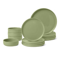 Olive Stoneware Dinnerware (Set of 12)