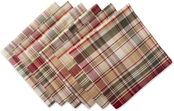Give Thanks Plaid Napkins (Set of 6)