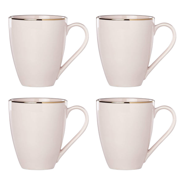 Pink Porcelain Mugs (Set of 4)