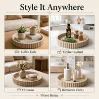 White Concrete Round Tray