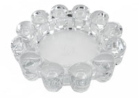 Clear Glass Bubble Candle Dish