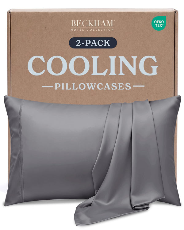 Dark Gray Cooling Pillowcases (Set of 2)