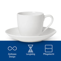 White Porcelain Espresso Cups (Set of 2)
