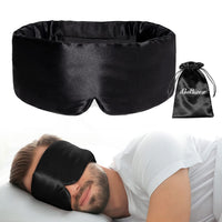 Cooling Black Silk Eye Mask