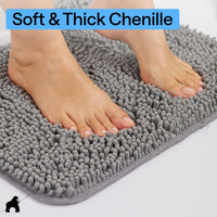 Grey Chenille Bath Rug