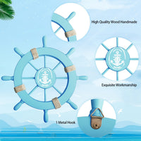 Ship Wheel & Anchor Decor (Set of 2)