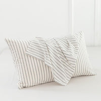 Striped Cotton Pillowcases (Set of 2)