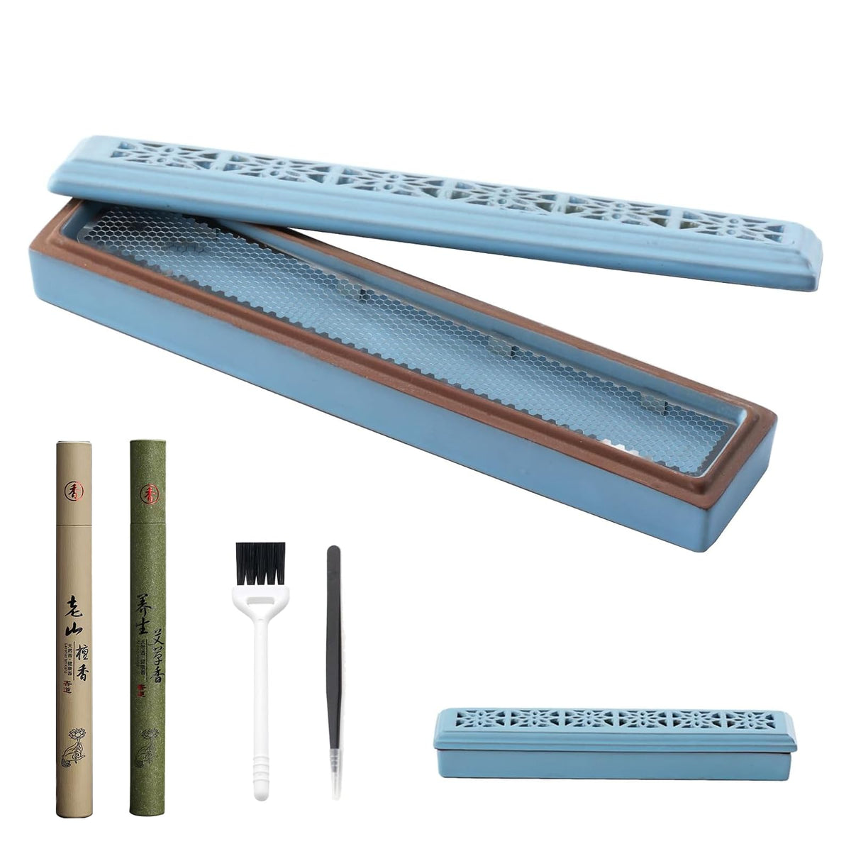 Blue Ceramic Incense Holder