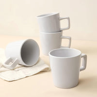 White Glossy Stoneware Set (Set of 16)