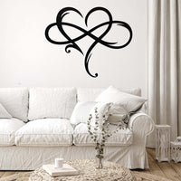 Black Infinity Heart Wall Art