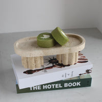 Travertine Oval Vanity Tray