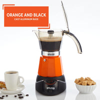 Orange Electric Espresso Maker