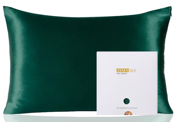 Blackish Green Silk Pillowcase