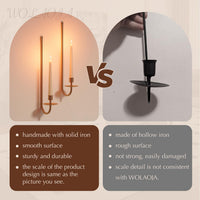 Brass Wall Candle Sconces (Set of 2)