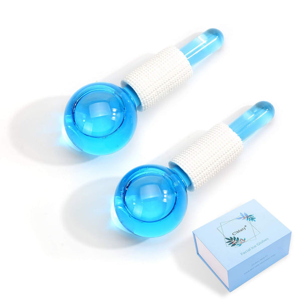Blue Facial Ice Globes (Set of 2)